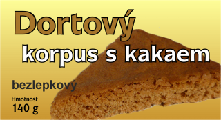Bezlepkový dortový korpus s kakaem 140 g